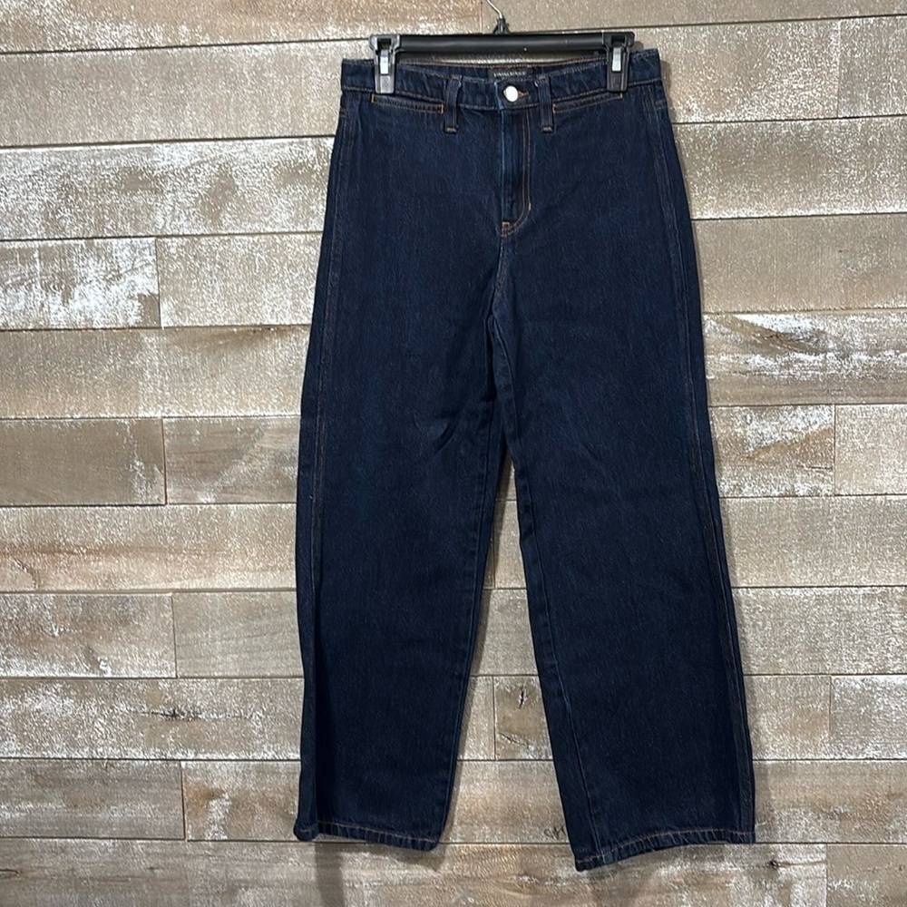 Banana Republic high rise wide leg dark wash jean size 27p - Picture 1 of 9